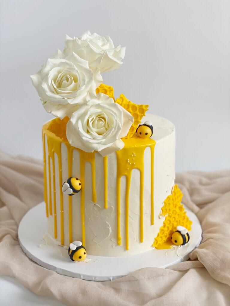 Bee Baby Shower Cake