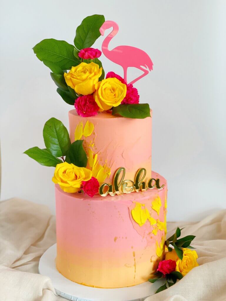 Tropical Flamingo Cake